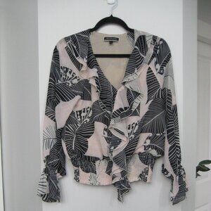 Melanie Lyne ruffle long sleeve blouse